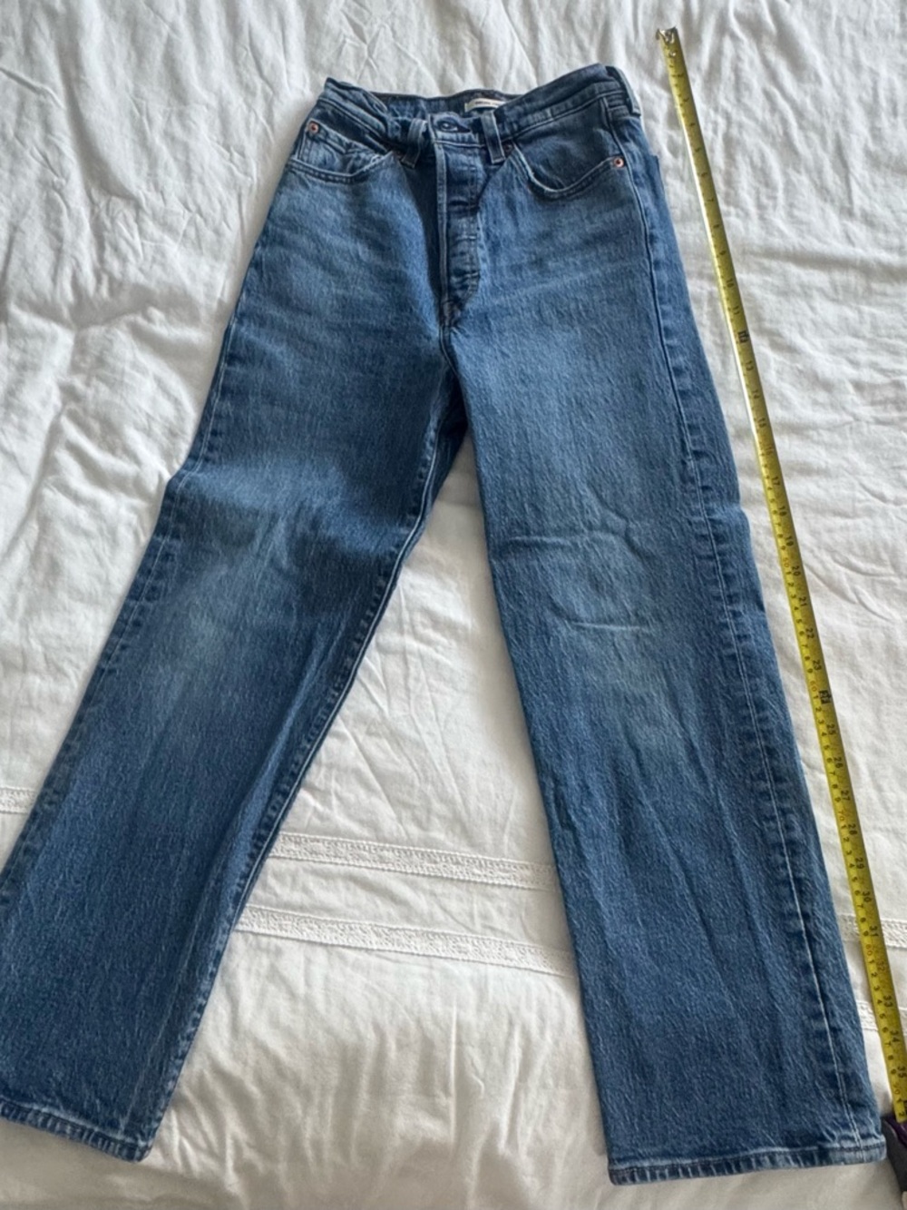 Classic Levi’s Ribcage Womens Blue Straight-Leg Jeans